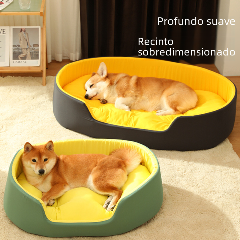 Cozy Oval Dog Bed with Removable Washable Cover