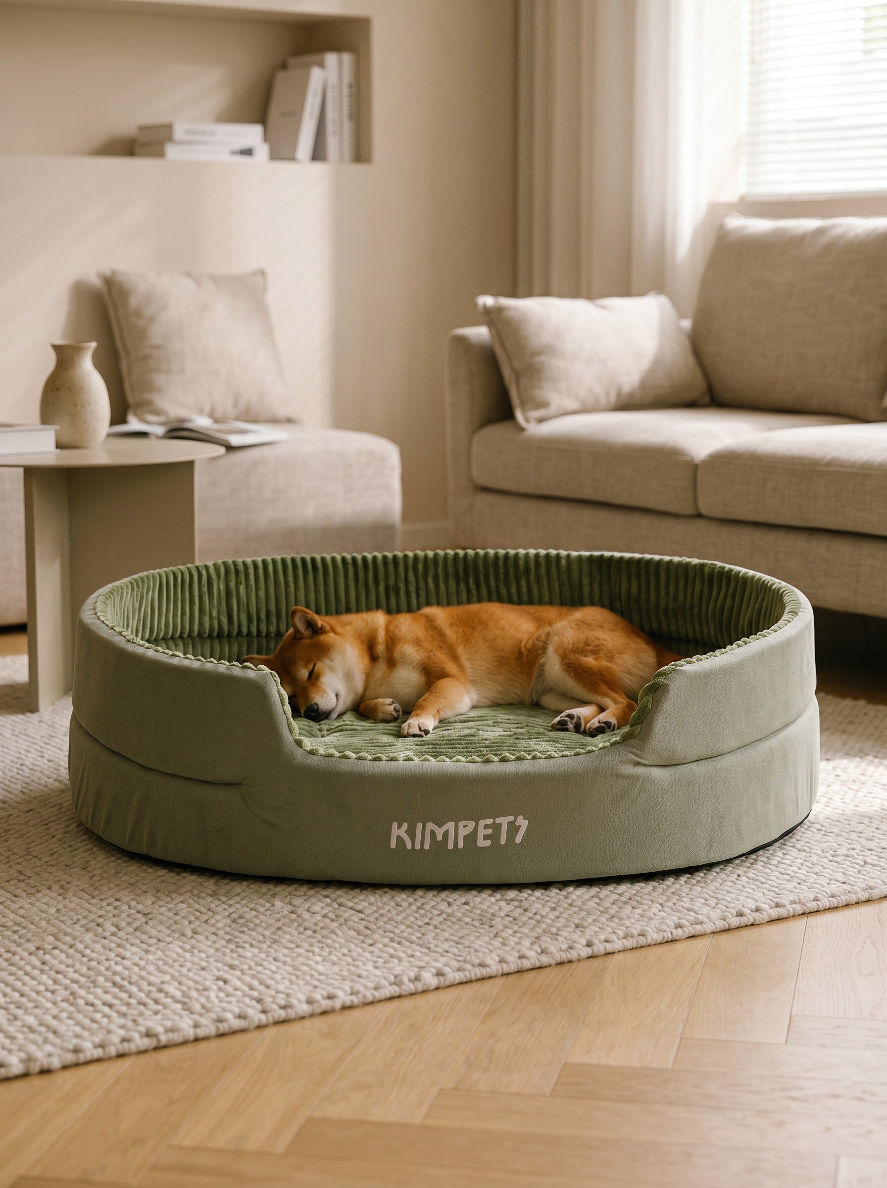 Cozy Oval Dog Bed with Removable Washable Cover